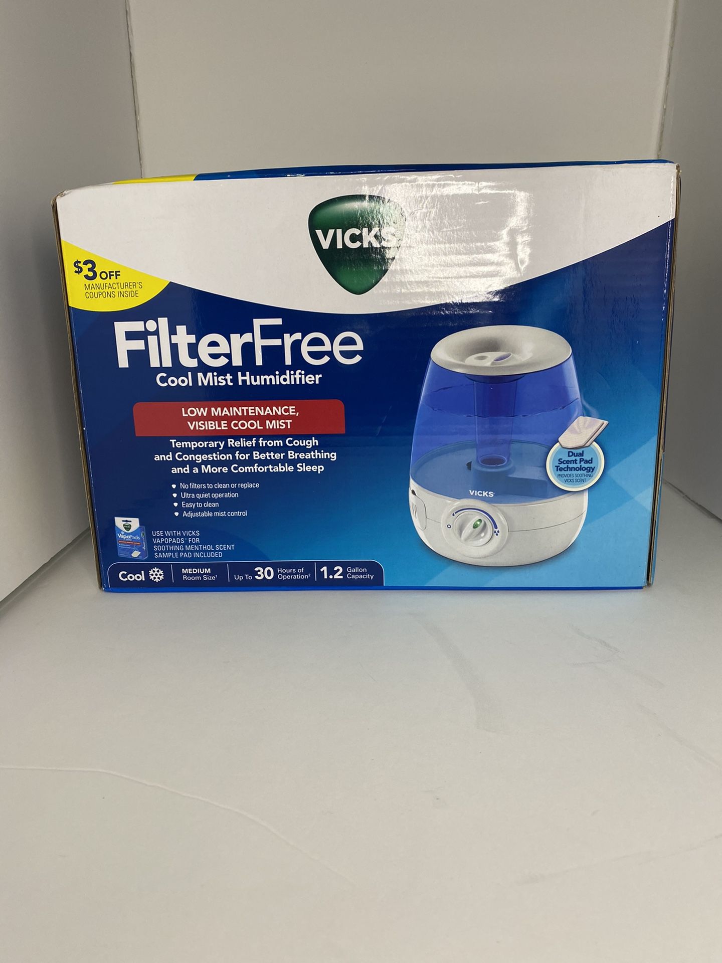 Vicks V4600 1.2gal. Cool Mist Humidifier Brand New