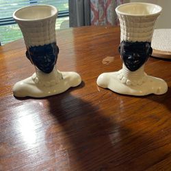 Pair Of African Vase/lamp