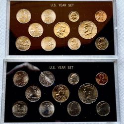 2004 - US Mint Coin Set, Brilliant Uncirculated In New Vintage Capital Holder, Free Display Stands.