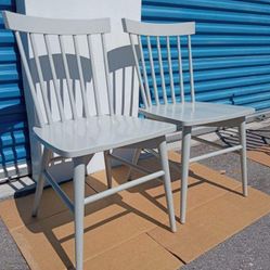 GRAY WOODEN CHAIRS 