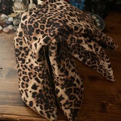 Leopard Print Knee High Heels 