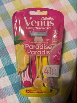 Gillette Venus Simply Paradise Disposable Razors, 4 Count