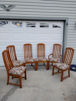 Dining room chairs, set of 6