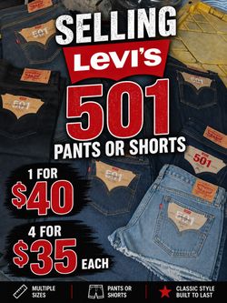 Levis 501 pants and shorts