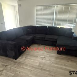 Corduroy sectional sleeper with storage