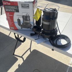 NEW Electric Sump Pump 1/2 Hp Cast Iron Heavy Duty