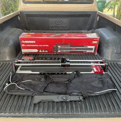 Husky 28 in. Tile Cutter with Tungsten Carbide Blade and Adjustable Gauge