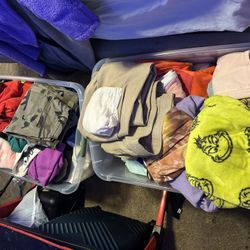 Huge Clothing Bin – Women’s Sizes S/M /L– 2 Full Totes!