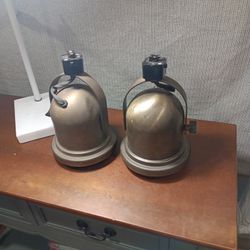 Set Of Two Pieces Vintage Brass Nautical "Bell " 🔔  Lamps 