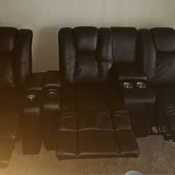 Black Leather Sofa