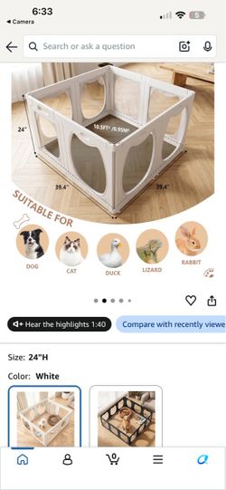White Pet Playpen