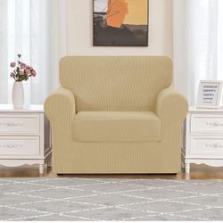 SUBRTEX 3 Pieces Stretch Sofa Slipcover Sets Couch Cover Sets Backrest Cushion Covers Furniture Protector Collection Set for Oversize Sofa Loveseat Ch