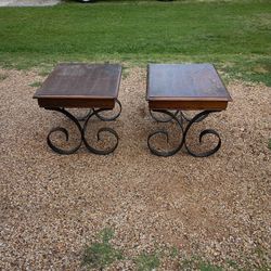 High Quality Wood And Steel Heavy Bedside Tables...God Bless