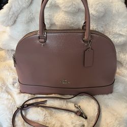 Coach Purse With Matching Wallet. Pink (mauve)