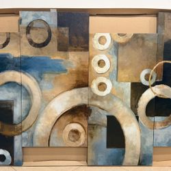 Brand-New 4-Panel Geometric Wall Art