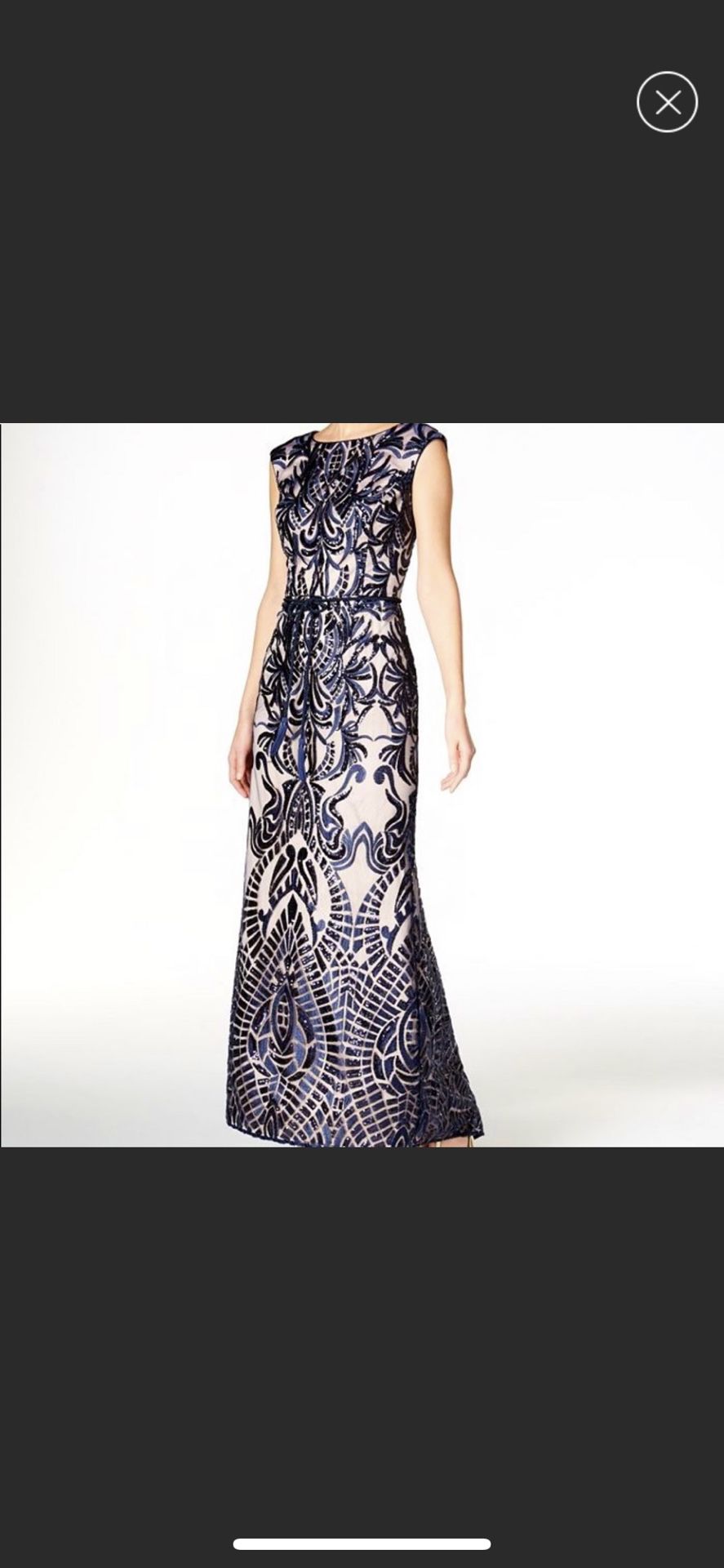 Vince Camuto Sequin Floor Length Gown