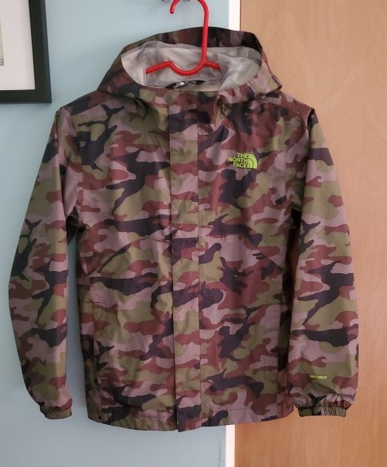 North Face Rain Jacket Boys Size Medium (10/12) Camo