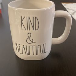 Rae Dunn Kind & Beautiful Coffee Mug