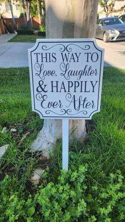 Wedding Direction Sign 