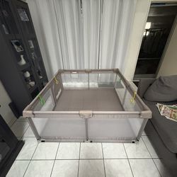 Baby Playpen (59x59x27 Inch) in Grey 