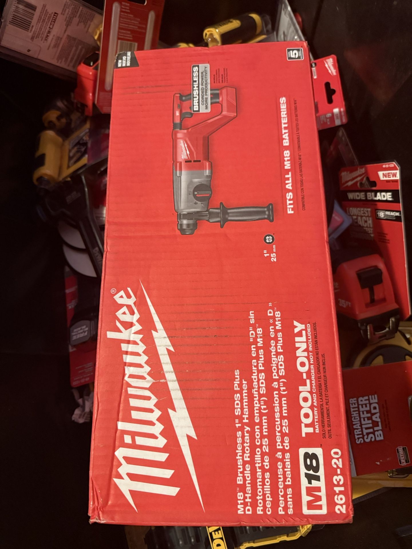 Milwaukee M18 Brushless 1” Sds D-handle Rotary Hammer