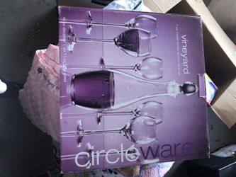 Decanter and wine glasses