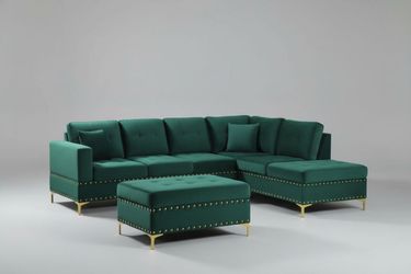 Green 2 piece sectional