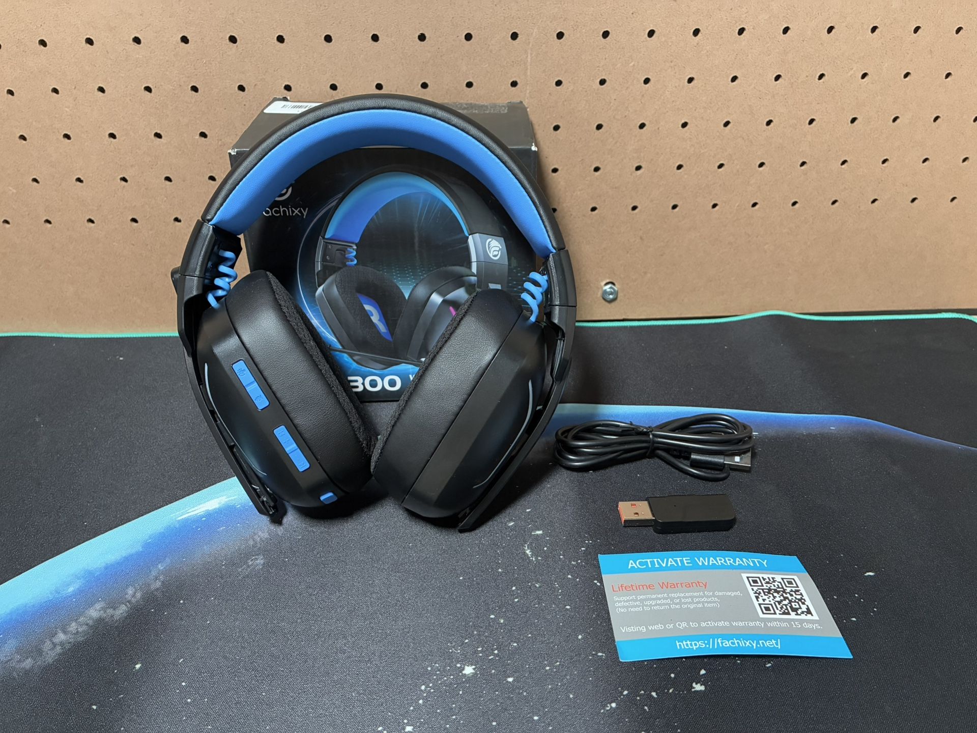 Wireless Gaming Headset, Black/Blue