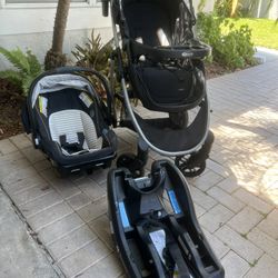 Graco, Modes Element Travel System Includes Baby Stroller with Reversible Seat Extra Storage Child 