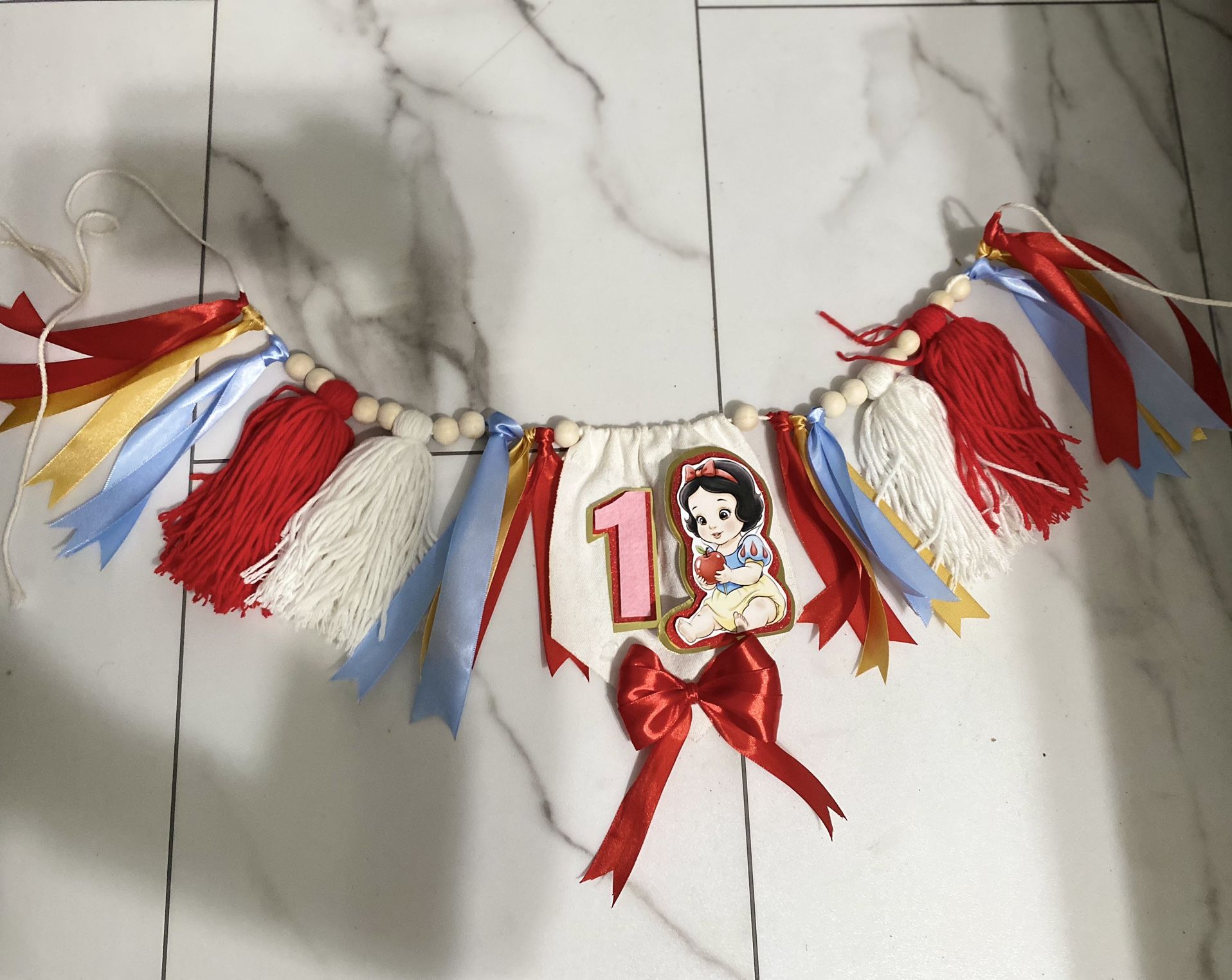 Baby Snow White High Chair Banner 