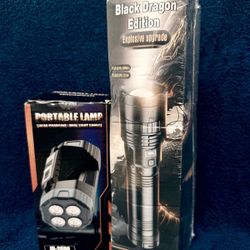 Black Dragon Edition Tactical Flashlight / Portable LED Lamp – Bright Multi-Light (New)