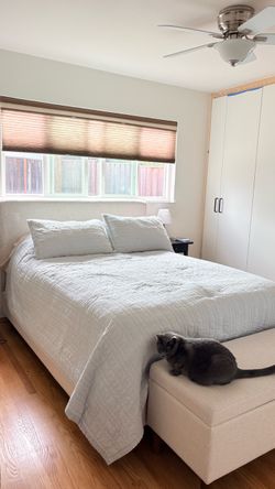 Full Bedframe with bench and box spring