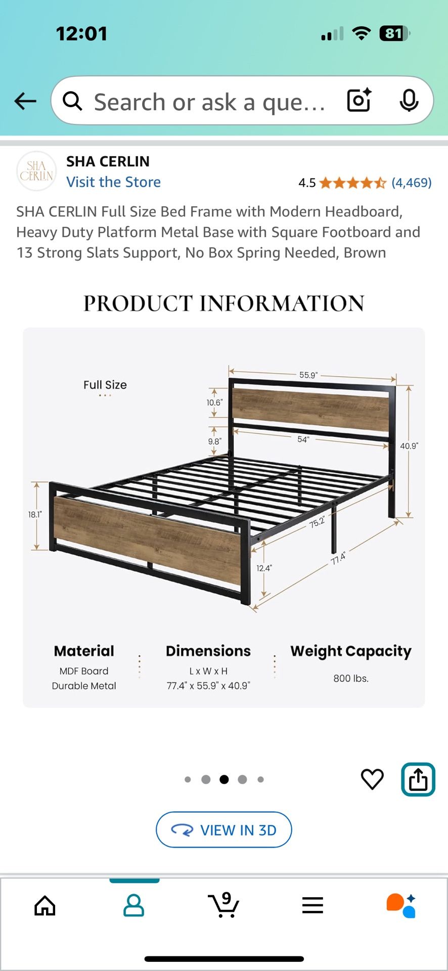 Full Size Bed Frame