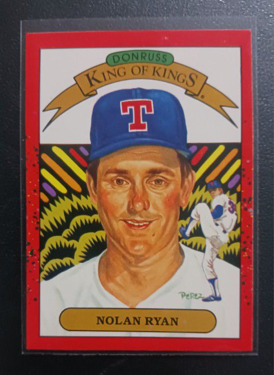 1989 Donruss King Of Kings Nolan Ryan *Error Card* Missing Card Number On The Back