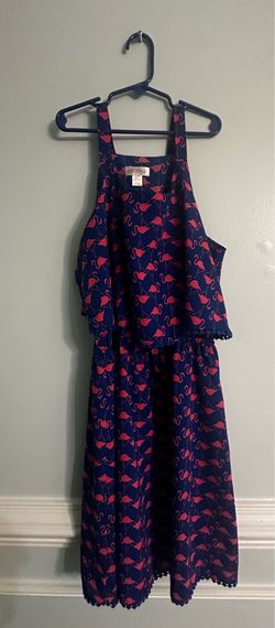 Flaminco dress blue and pink