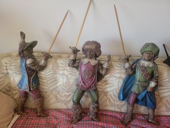 Vintage Burwood Products Co 3 Musketeers Vintage Wall plaque Mid Century Modern Medieval