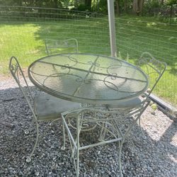 FREE Vintage Glass top Table And Chairs