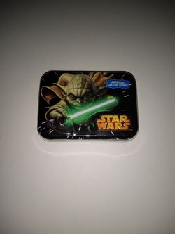 (New) Star Wars (Yoda) Metal Cotton Swab Tin Factory Sealed