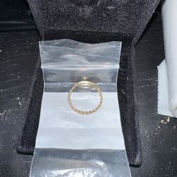 Slim Cuban 14k Gold Ring