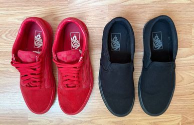 2 Pairs Of Men’s Vans Size 7.5 Mens Womens 9