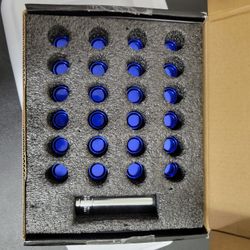 M14x1.5 Lug Nuts with Forged Aluminum Alloy Material Shell Royal Blue