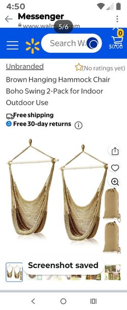 2 hammock hanging chairs new inbox sealed 50 firm no less for both chairs only