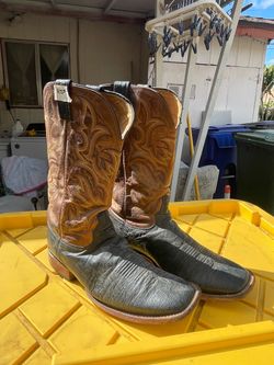 Leather Cowboy Western Boots 12 D
