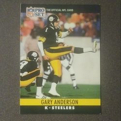 1990 Pro Set Gary Anderson Pittsburgh Steelers #266 Kicker Football Card Collectible Vintage Sports NFL Trading Professional 