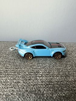 Hot Wheels Blue Ford Mustang GTD Keychain – Excellent Condition