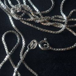 2mm Snake Link 1.5mm Box Link STERLING SILVER Chains
