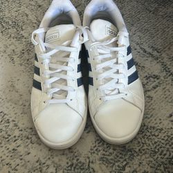 White And Blue Adidas Nice Shoes