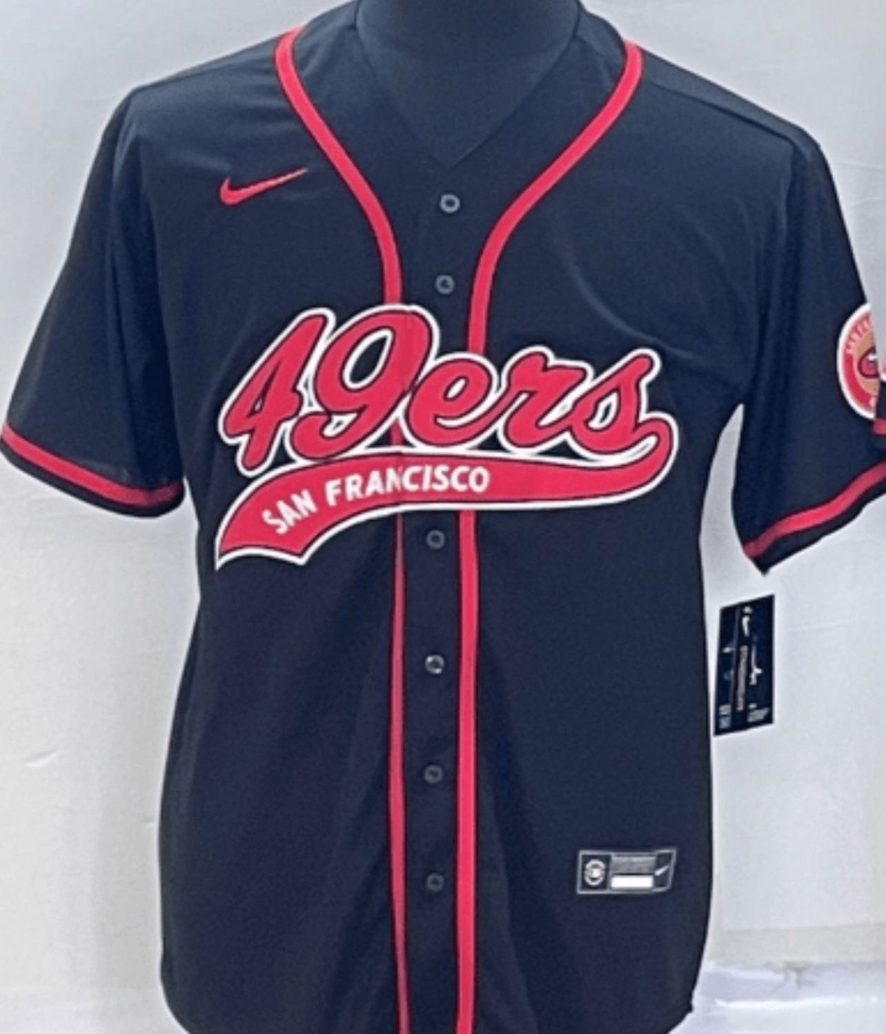 49ers Baseball Jersey XXL Red Black Montana 16