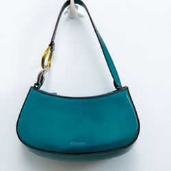 💚 NEW STAUD Ollie patent-leather shoulder bag