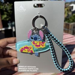 Tropical Stitch Surfin' Wristlet Keychain 